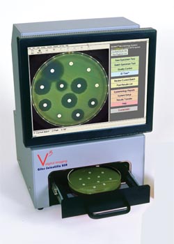 Automatic zone analysing system for assay plates