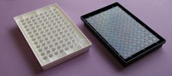 Long wavelength UV plates for biomedical screening assays