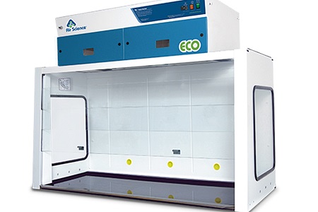 Environmentally friendly ductless fume hoods